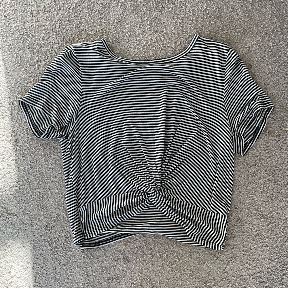 GAZE black and white striped tee